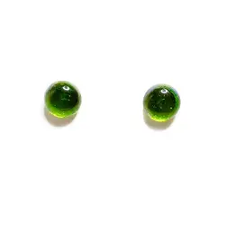DeVeer Designs Light Green Glass Sphere Post Earrings