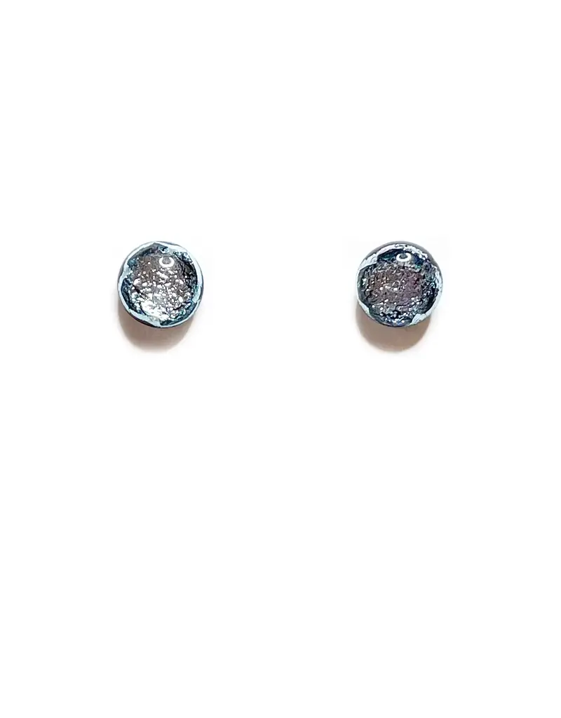 DeVeer Designs Glitter Glass Sphere Post Earrings