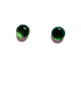 DeVeer Designs Dark Green Glass Sphere Post Earrings
