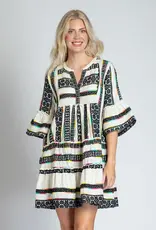 APNY Tiered Tunic Dress With Flounce Sleeve