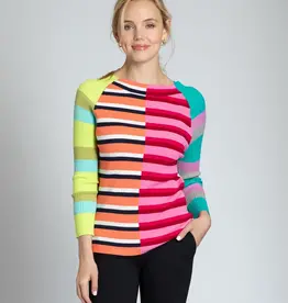 APNY Mixed Stripe Rib Sweater