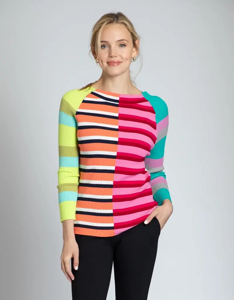 APNY Mixed Stripe Rib Sweater
