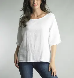 Tempo Paris Linen Half Sleeve Top