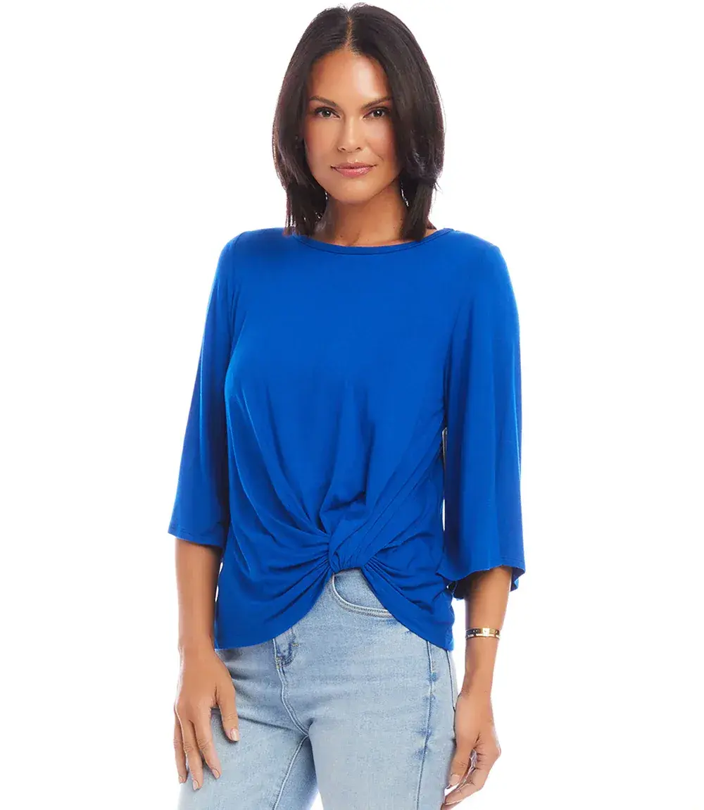 Karen Kane Flare Sleeve Pick Up Top - Coyote Moon