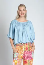 APNY Pintuck Blouse With Side Tie