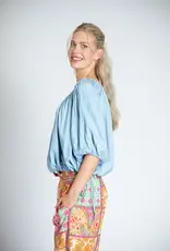 APNY Pintuck Blouse With Side Tie