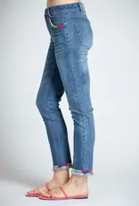 APNY Rainbow Embroidered Straight Leg Jeans