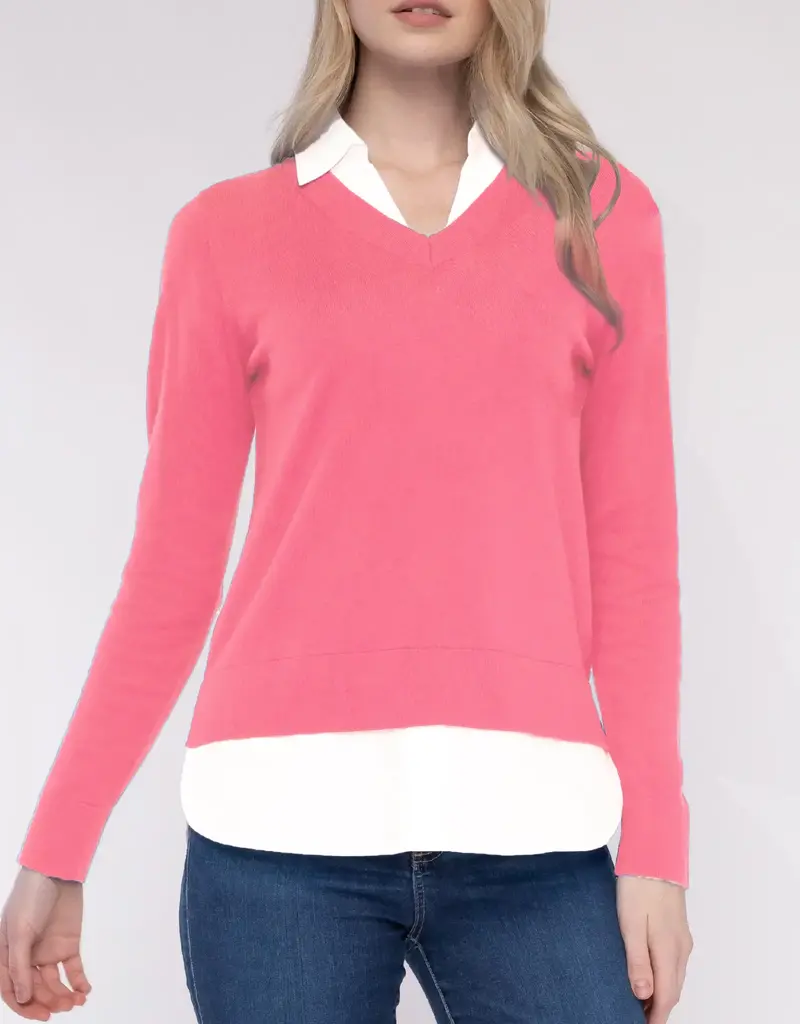 Alashan Cotton Cashmere Montage Shirttail Sweater