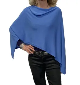 Fraas Triangle Solid Ribbed Knit Jersey Poncho