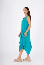 M Made In Italy Linen Sharkbite Dress