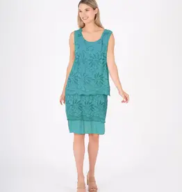 M Made In Italy Tiered Eyelet Dress