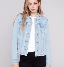 Charlie B Jean Jacket with Frayed Edges
