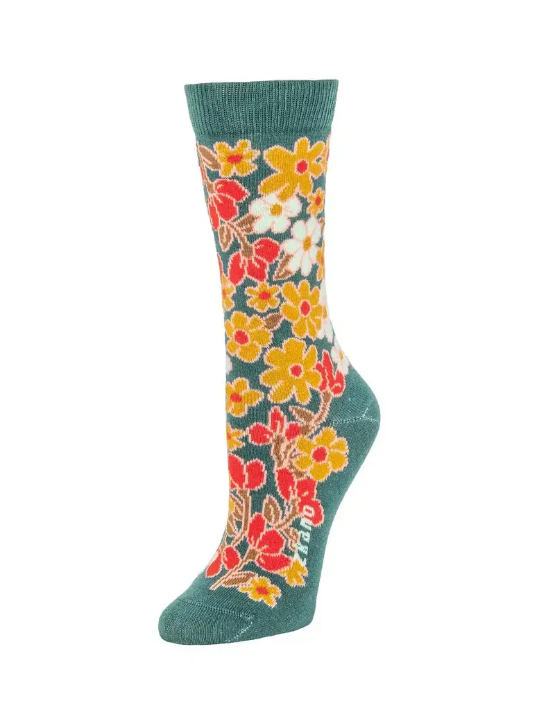 Zkano Wildflowers Organic Cotton Crew Socks