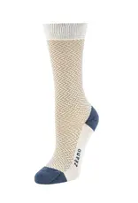 Zkano Basketweave Texture Organic Cotton Crew Socks