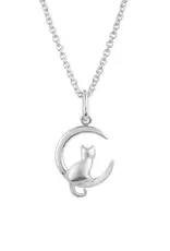 Boma Cat and Moon Necklace