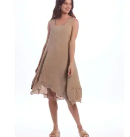 Avvolto Solid Linen Dress