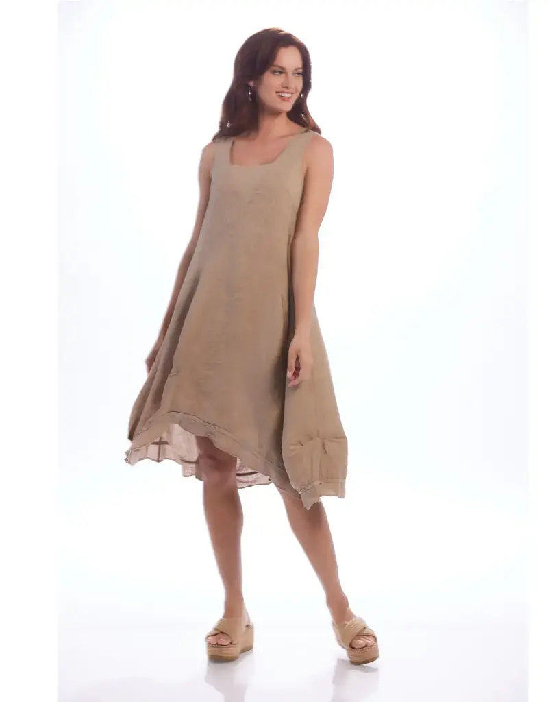 Avvolto Solid Linen Dress