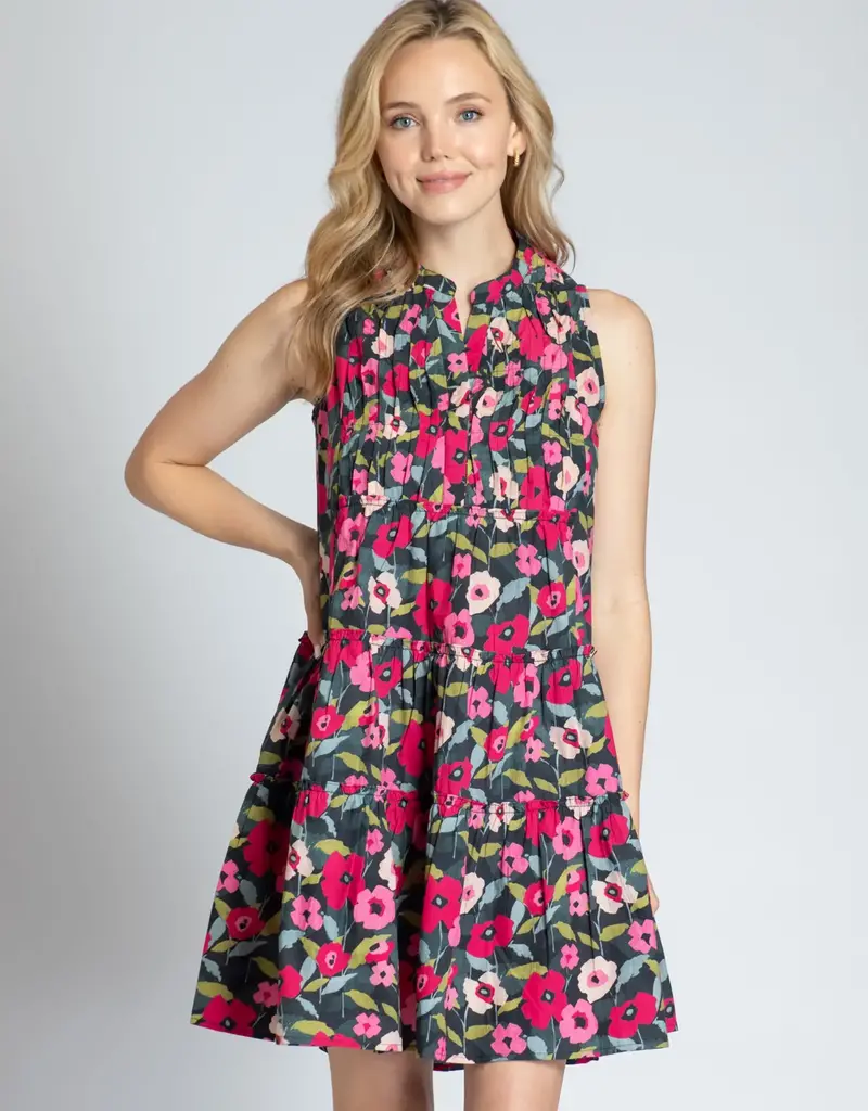 APNY Sleeveless Dress With Pintuck Detailing