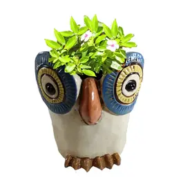 World Buyers Olinda Owl Ceramic Planter Pot