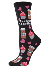 Infinity Classics Perfect Together Coffee & Cupcake Bamboo Blend Crew Socks