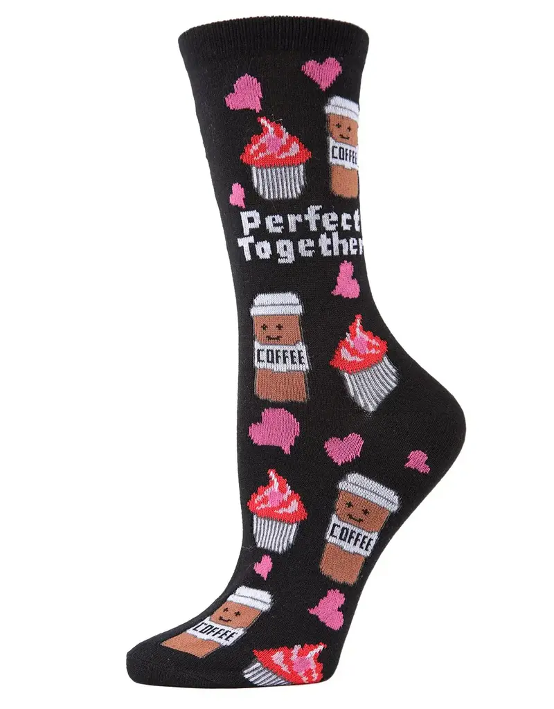 Infinity Classics Perfect Together Coffee & Cupcake Bamboo Blend Crew Socks