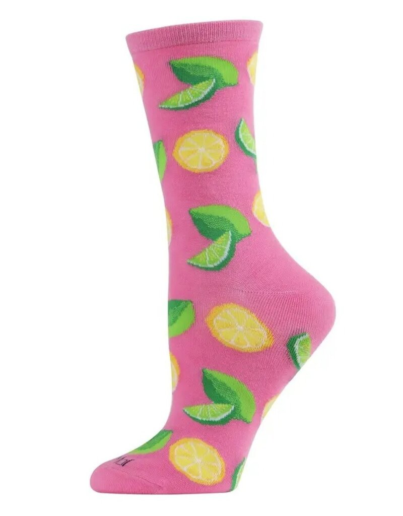 Infinity Classics When Life Gives You Lemons Bamboo Blend Crew Socks