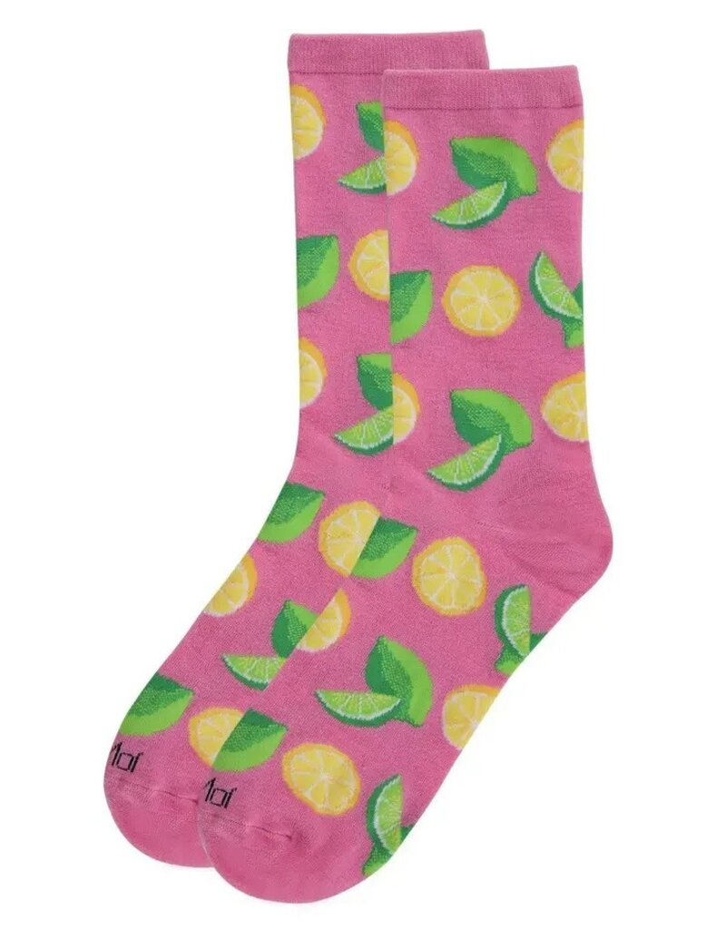 Infinity Classics When Life Gives You Lemons Bamboo Blend Crew Socks