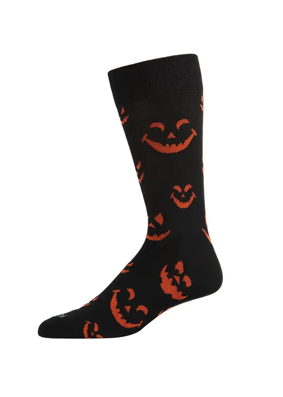 Infinity Classics Festive Halloween Pumpkin Faces Novelty Crew Socks