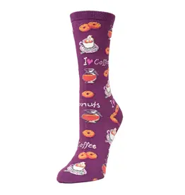 Infinity Classics I Love Coffee Bamboo Blend Crew Socks