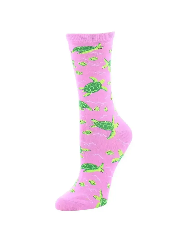 Infinity Classics Turtle Time Bamboo Blend Crew Socks