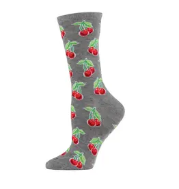 Infinity Classics Cherries Bamboo Blend Crew Socks