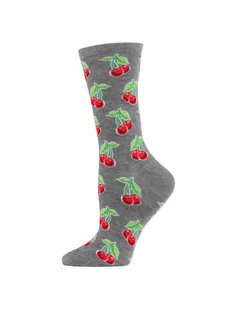 Infinity Classics Cherries Bamboo Blend Crew Socks