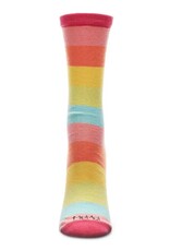 Infinity Classics Multicolor Stripe Splash Bamboo Blend Crew Socks