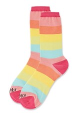 Infinity Classics Multicolor Stripe Splash Bamboo Blend Crew Socks