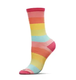 Infinity Classics Multicolor Stripe Splash Bamboo Blend Crew Socks