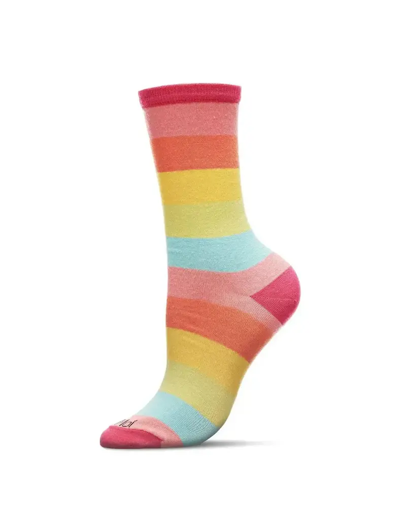 Infinity Classics Multicolor Stripe Splash Bamboo Blend Crew Socks
