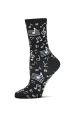 Infinity Classics Musical Notes Bamboo Blend Crew Socks