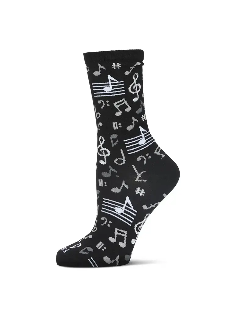 Infinity Classics Musical Notes Bamboo Blend Crew Socks