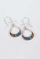 Mosaico Petite Round Moon Drop Earrings