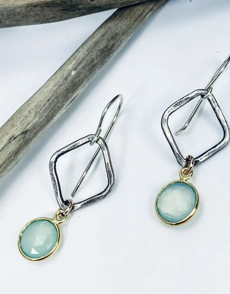 Laura J. Designs Chalcedony Zen Earrings