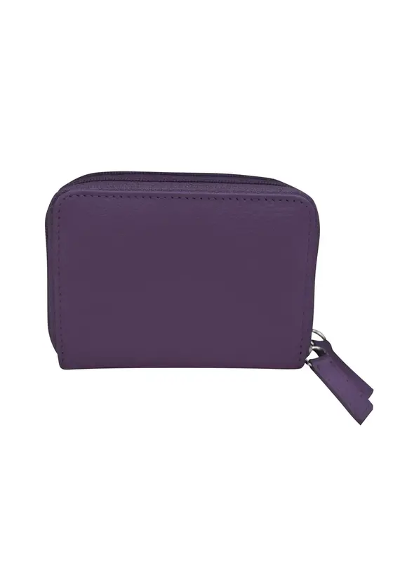 ili Double Zip Accordion Credit Card Holder