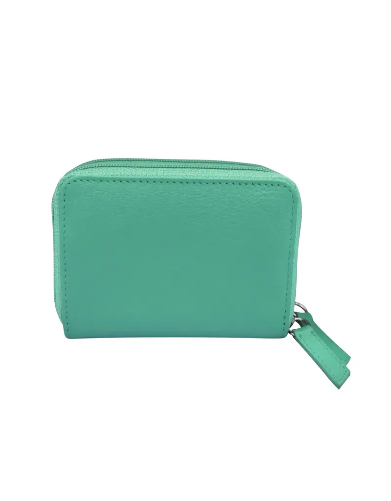 ili Double Zip Accordion Credit Card Holder