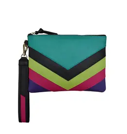 ili Multi Color Top Zip Wristlet