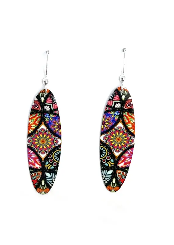 Artista Dharma Long Oval Earrings