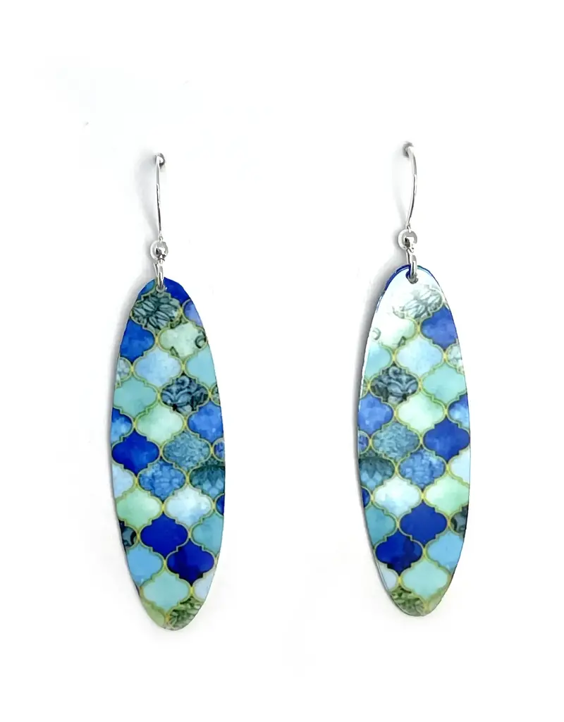 Artista Tide Pool Long Oval Earrings