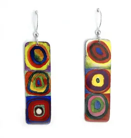 Artista Kandinsky Long Rectangle Earrings