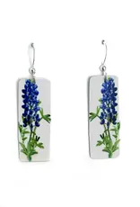 Artista Blue Bonnet Rectangle Earrings