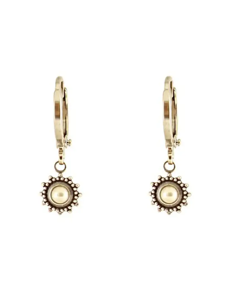 Baked Beads Starburst Huggie Earrings