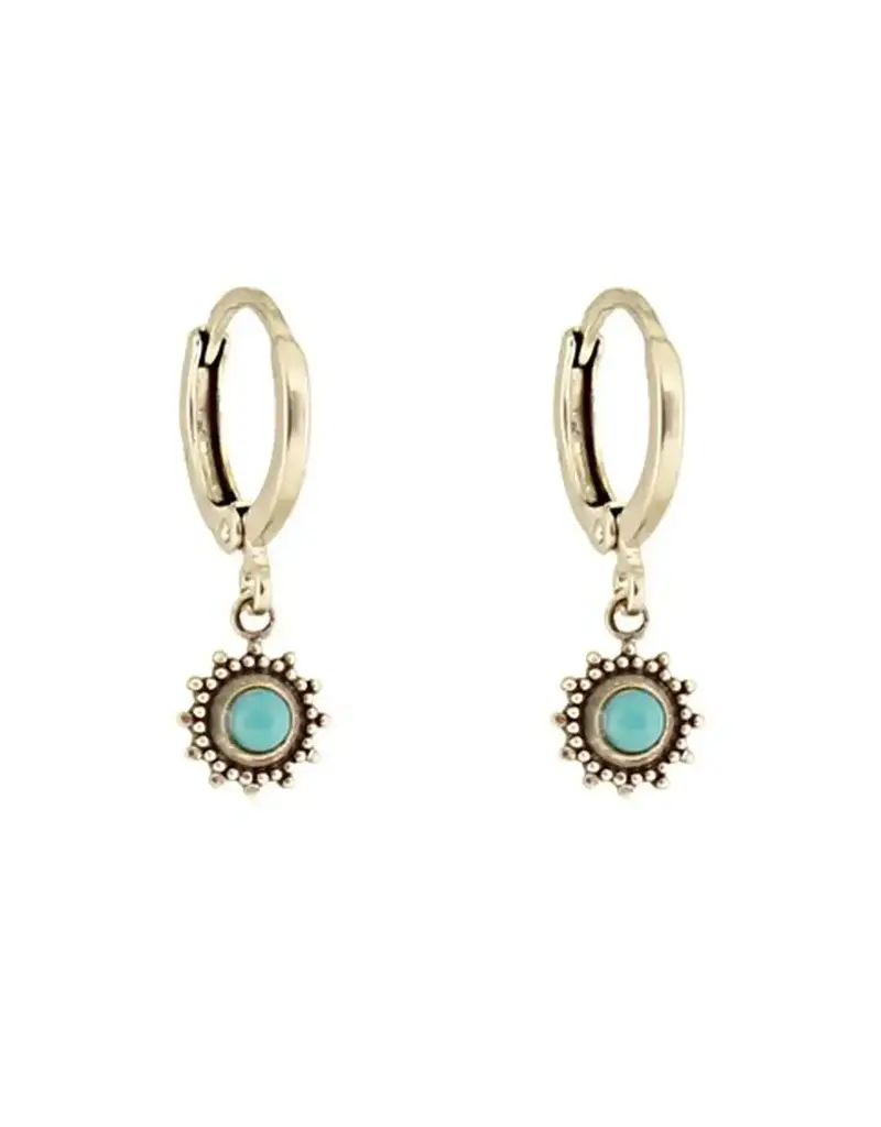 Baked Beads Starburst Huggie Earrings