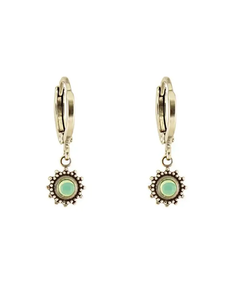 Baked Beads Starburst Huggie Earrings
